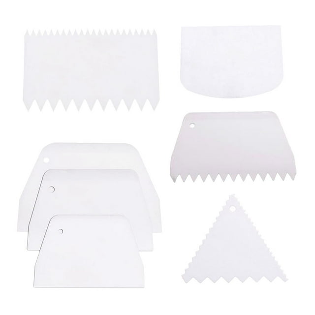 7 Pcs Plaques de Raclage en Plastique pour Gâteaux, Lames de Pâtisserie Multifonctions, Gadgets de Cuisine, Outils de Cuisson
