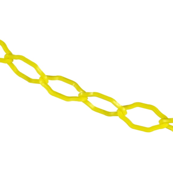 2 Inch x 50 Feet Yellow Gothic Plastic Safety Chain