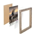 thumbnail image 3 of Rustic Barnwood Picture Frames 11x14 - Natural Reclaimed Wood Real Glass Wall Hanging - Handcrafted Vintage Distressed, 1 3/4" Frame Width, 3 of 7
