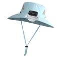 thumbnail image 1 of Sombrero con ventilador solar para niños, transpirable y práctico, con protección solar y circunferencia de la cabeza. Azul, 1 of 9