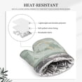 thumbnail image 5 of XMXT Silicone Oven Mitts, Classical Leaves Hand Painted Thickened Non-Slip Baking Gloves for Kitchen Cooking Grill, 2 Pcs, 5 of 9