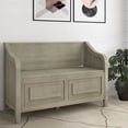 thumbnail image 2 of Connaught Solid Wood 42 " Traditional Entryway Storage Bench in Distressed Gray, 2 of 5