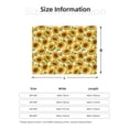 thumbnail image 5 of Honeii Sunflowers print throw blanket, crafted from cozy cotton flannel, offers versatile home decor as a bedding suitable for all seasons.-80"x60", 5 of 6