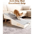 thumbnail image 3 of Dog Ramp for Couch Sofa and Low Bed, 15.7" W Foldable 2-in-1 Pet Steps & Ottoman, Non-Slip Wooden Pet Stairs for Small Senior Injured Dogs & Cats, 3 of 6