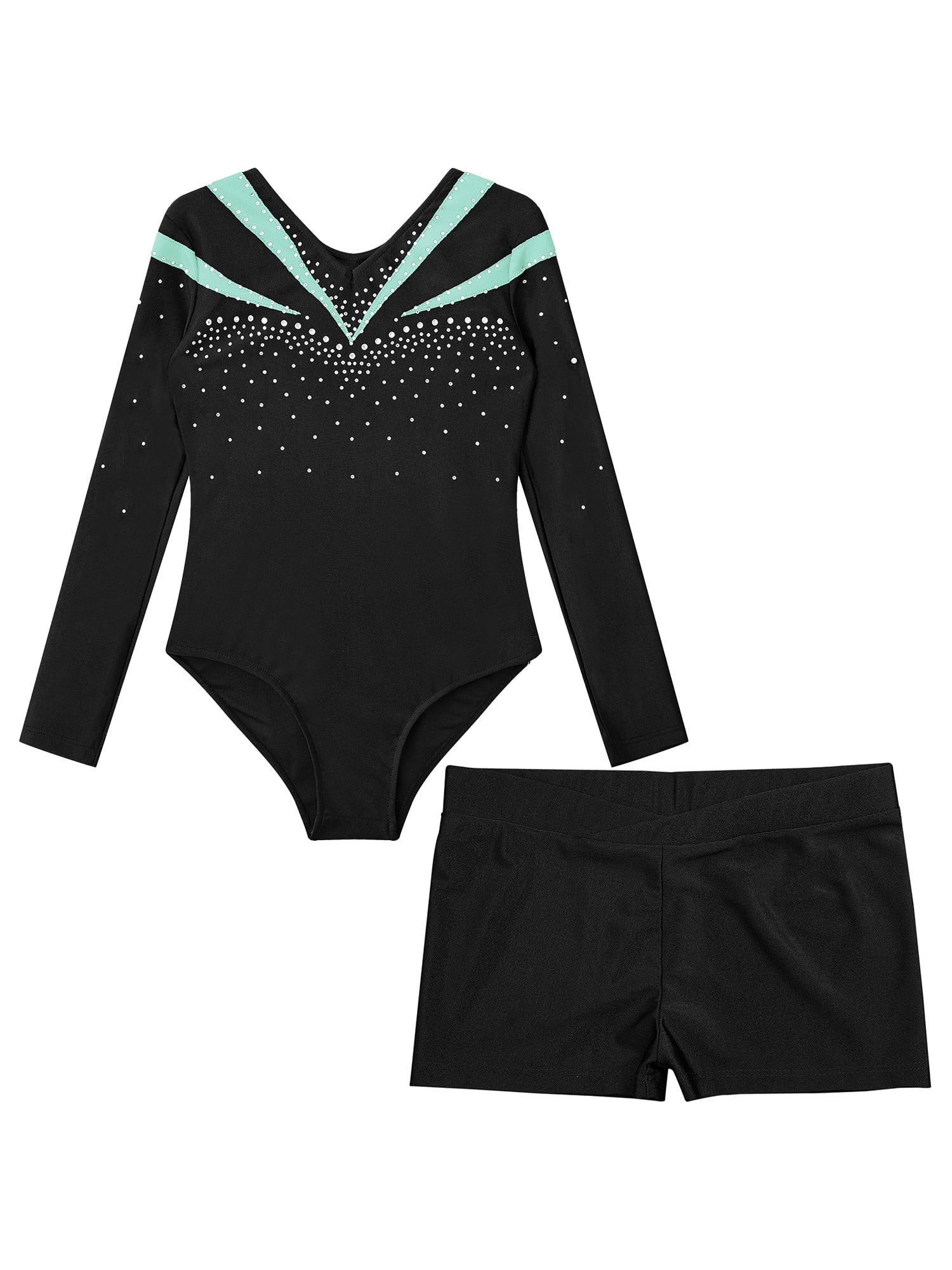 Justaucorps De Gymnastique à Manches Longues Vogue Club Avec Maille