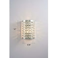 thumbnail image 3 of Pasargad Home Rene Contemporary Metal & Crystal Sconce Light in Chrome/Clear, 3 of 3