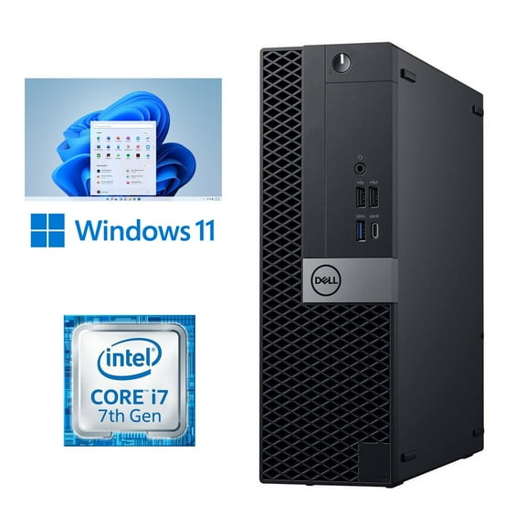 Restored Dell OptiPlex 7050 SFF Core i7 Desktop Computer 16GB RAM 240GB SSD Wi-Fi Windows 11 Pro