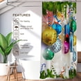 thumbnail image 2 of Christmas Shower Curtains Christmas Balls Xmas Tree Candy Streamers Bathroom Happy New Year Celebration HolidayBathroom Shower Curtain Set Waterproof Fabric with 12 Hooks 72Wx72H Inch, 2 of 6
