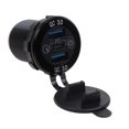 thumbnail image 4 of AOOOWER Dual USB +USB C 63W PD Car Charger 12V/24V USB C Outlet Socket with LED, 4 of 16