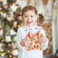 thumbnail image 4 of 100 bolsas de galletas de caramelo navideñas, bolsas de regalo navideñas de plástico transparente con 100 piezas de giro Corbatas, 4 of 5