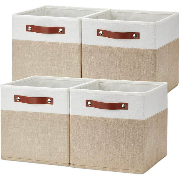 Fabric Storage Cubes Bins, 11 inch Cube Storage Baskets, Foldable Cube