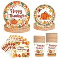 thumbnail image 4 of Danhjin Disposable Tableware Thanksgiving Theme Party Tableware Set Disposable Decorative Tableware Paper Set Dinnerware Sets, 4 of 9