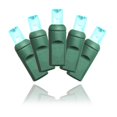 thumbnail image 1 of Winterland S-70MMTL-4G 5 mm. Conical Teal LED Light Set With In-Line Rectifer On Green Wire, 1 of 1