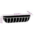 thumbnail image 2 of vidaXL Wall Troughs with Coco Liners Garden Balcony Pot 2 Pcs Black Steel, 2 of 15