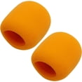 thumbnail image 1 of HUGFEGWE 2Pcs Microphone Cover Foam Mic Cover Handheld Microphone Windscreen Mic Foam Filter Cover Orange for Karaoke DJ, KTV Broadcasting CJB91-111745, 1 of 8