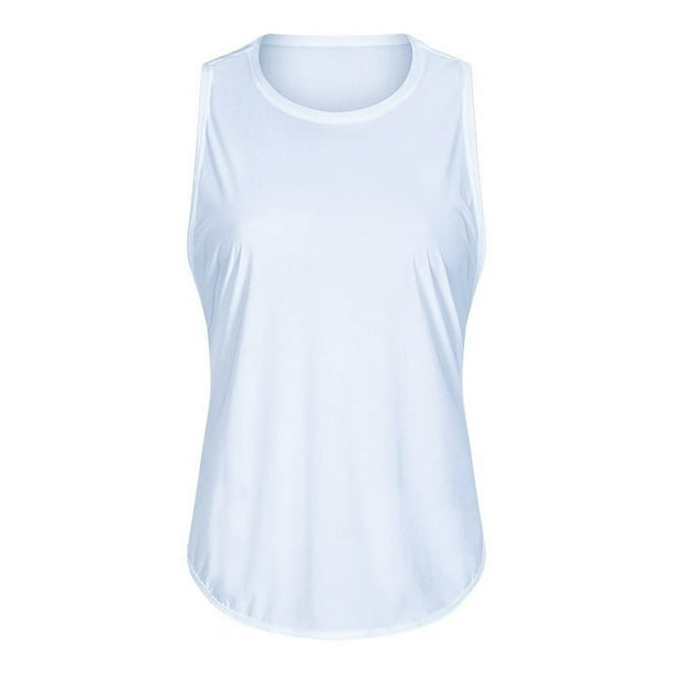 Camiseta de yoga de primavera y verano, blusa sin mangas para mujer, blusa de yoga holgada, transpirable y de secado rápido