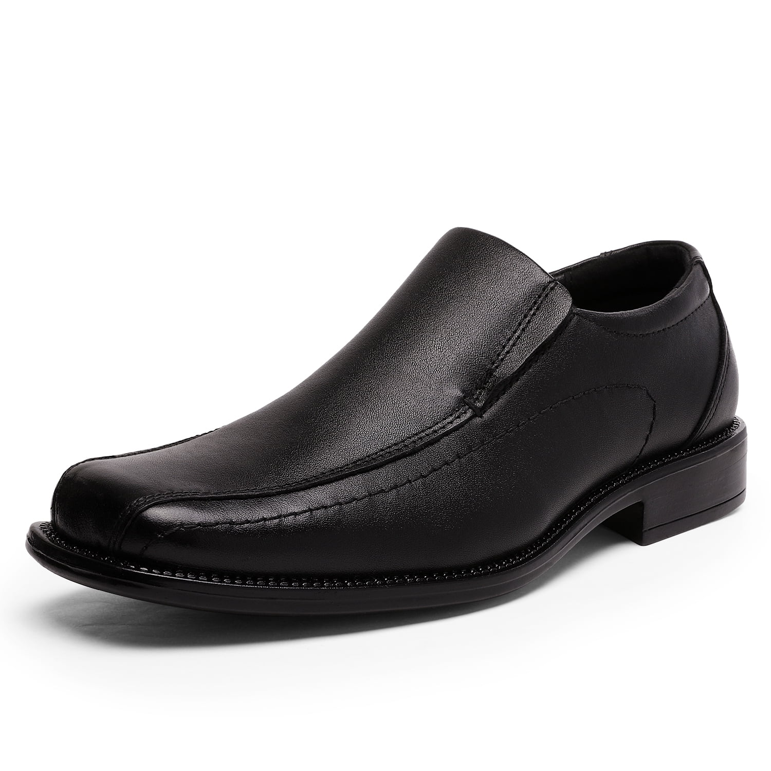 Male Loafers Slip on Genuine Leather Mens Business Shoes Black