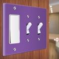 thumbnail image 3 of WIRESTER Triple 1-Gang Decorator Light Switch and 2-Gang Toggle Wall Plate/Switch Plate Cover, Solid Orchid Purple, 3 of 6