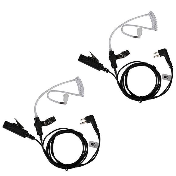 Auriculares AIRSN Transparente de 2 Pines con Tubo Acústico para Motorola CP200 GP300 CLS1110 CLS141