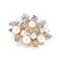 thumbnail image 1 of Broche de diamantes de imitación broche de flor aleación de perlas broches de moda para mujeres y niñas ANGGREK Otros, 1 of 8