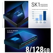 Ugoos SK1 8K Ultra HD TV Box Amlogic S928X-K Android 11.0 LPDDR4 8GB RAM 128GB WiFi6 1000M BT5.2 USB3.0 Support AV1 H.265 8K 60fps VP9 HDR Box, Navy Blue