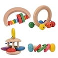 thumbnail image 3 of Baby Rattle Sets, Wooden 4Pcs   Rattles Sound Toys, For Newborn 3 + Years, 3 of 8