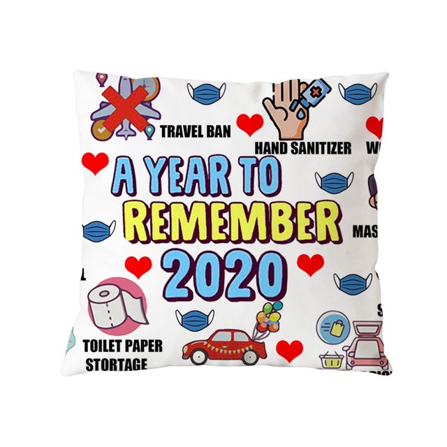Promoción de liquidación de JINESXIAO Recuerda 2020 Funda de almohada decorativa Funda de almohada creativa