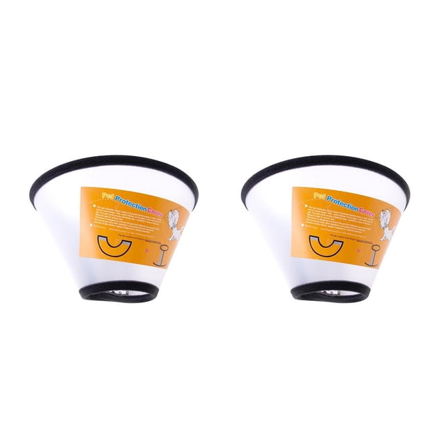 maskred 1/2/3/5 Translucent Dog Protective Collar Pet Wound Anti-Bite Protective Cover Cat Dog Bath No.08 2PCS
