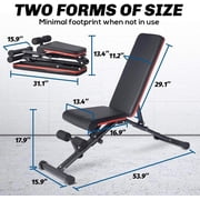 Weight Bench, Foldable Workout Bench with 9 Adjustable Position, Bench Press with 795LBS Capacity, for home gym, Strength Training Bench