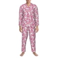 thumbnail image 3 of Cauagu Cute Rabbit Print Men's Long-Sleeve Pajama Set,Soft Button-Front 2Pjs for Men Long Sleeve Men’s Sleepwear-Large, 3 of 7
