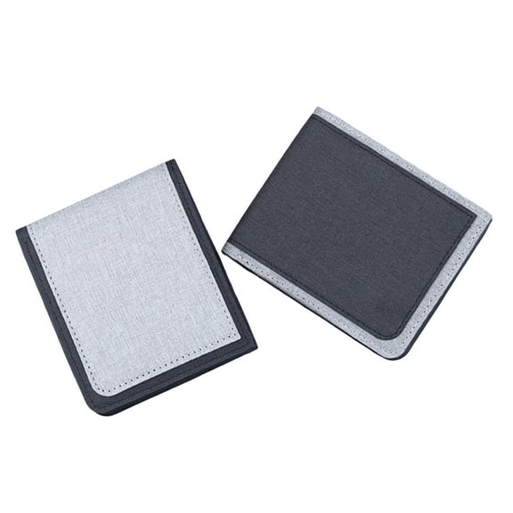 Modstep Short Wallet for Men Canvas Fashion Thin Credit Card Holder Purses Multiple Card Slots Pockets with ID Window Black