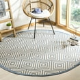 thumbnail image 2 of SAFAVIEH Linden Alvena Geometric Area Rug, Cream/Blue, 5'1" x 7'6", 2 of 10