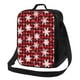 thumbnail image 1 of Fotbe Snowflake red plaid Lonchera Bolsa de Almuerzo para Hombres y Mujeres, Lonchera de Gran Capacidad, Bolsa de Almuerzo Reutilizable, Bolsa Térmica Aislante, 1 of 7
