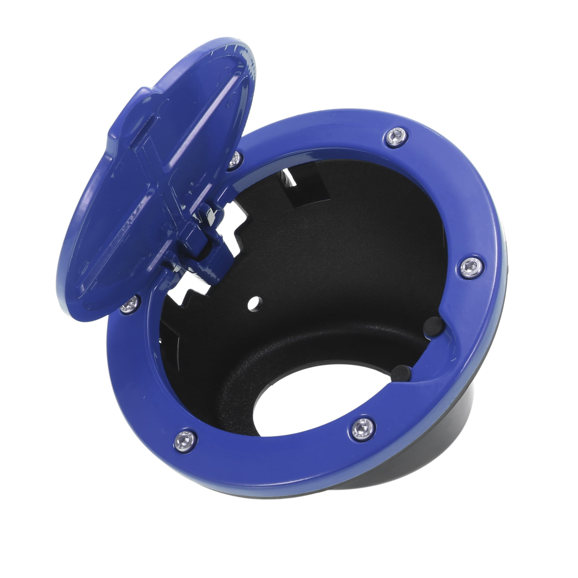 Blue Car Gas Fuel Filler Door Cover Fuel Tank Cap Metal Plastic for Jeep Wrangler JK Unlimited 2007-2018