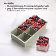 thumbnail image 3 of Silicone Freezer Tray with Lid - 4-Pack Green 1/2 Cup Portion Cubes for Soups Sauces Meal Prep, 3 of 6