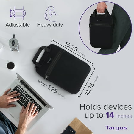 Targus - Vertical Slipcase for 14" Notebooks/Chromebooks - Black