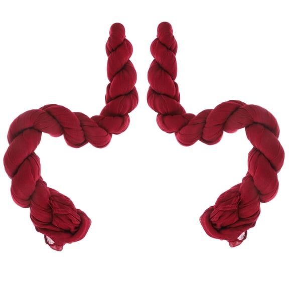 IDEANATEGRATE Table Runner Polyester Red Wedding Decor 2Pcs 117.9X35.4In