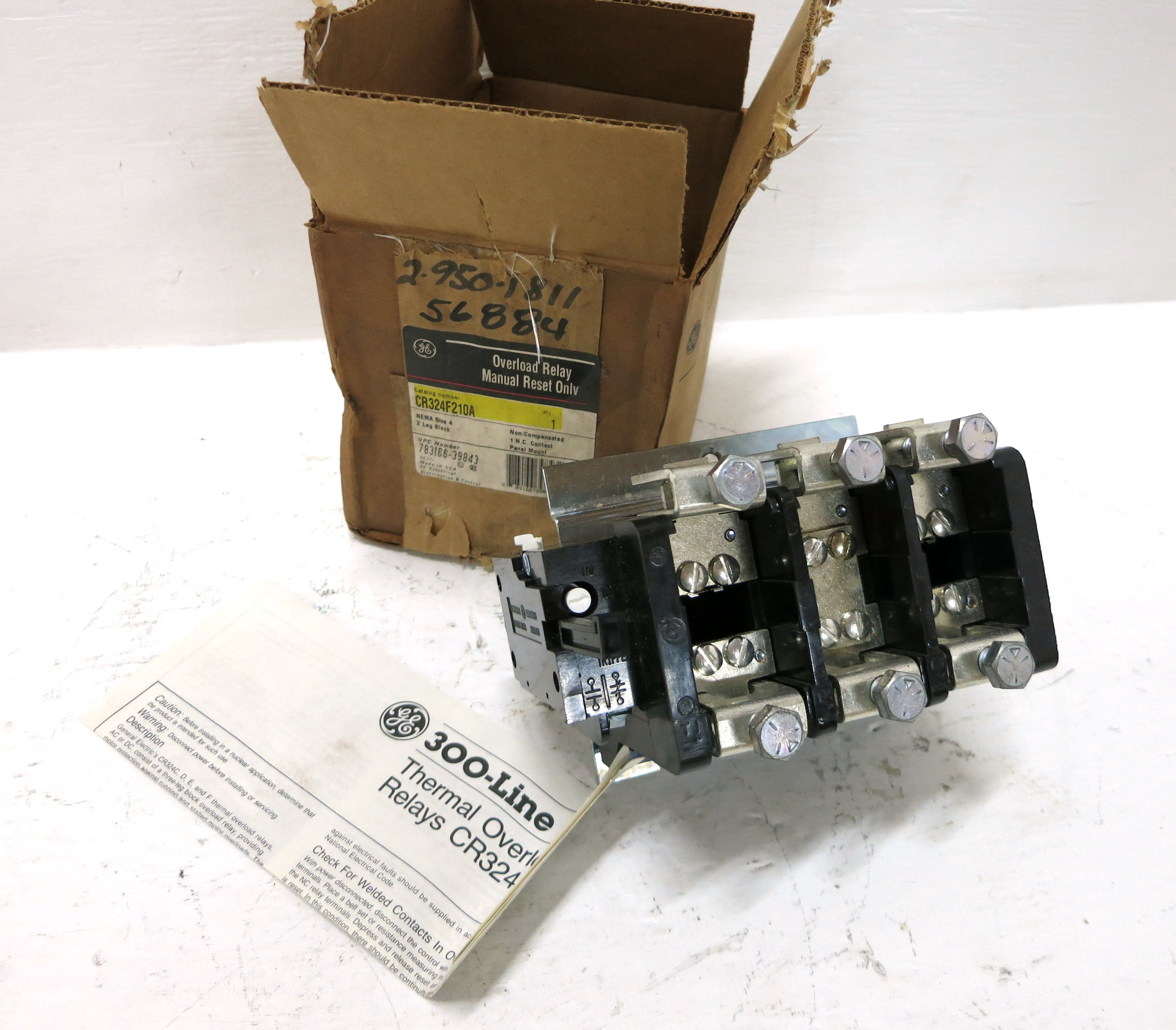 NEW GE CR324F210A Size 4 Thermal Overload Relay Starter Manual Reset 2-Leg  Block - Walmart.com