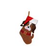 thumbnail image 2 of Cute Cat Dog Christmas Stockings with Santa Hat 17.7 Inch Large Velvet Pet Hanging Stocking with Plush Cuff Xmas Fireplace Stockings for Christmas Tree Mantel Gifts for Pets Family (Brown), 2 of 6