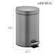 thumbnail image 3 of Cubo de basura metálico Pedal Bin mDesign de 3 litros con tapa para baño, color gris, 3 of 7