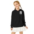thumbnail image 6 of Girls' Hoodies Graphic Printed Cozy Hooded Long Sleeve Pullover Top with Pocket Casual Wear Girl's Sweatshirts Black 3 Years-4 Years, 6 of 6