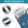 thumbnail image 5 of SKYSONIC Insulated Tumblers with Lids and Straws Handles 40oz Water Bottle Cosmical Planets Spaceships Travel Mug Reusable Stainless Steel Thermos Vacuum, 5 of 7