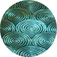 thumbnail image 1 of Ahgly Company Machine Washable Indoor Round Transitional Medium Teal Green Area Rugs, 4' Round, 1 of 7