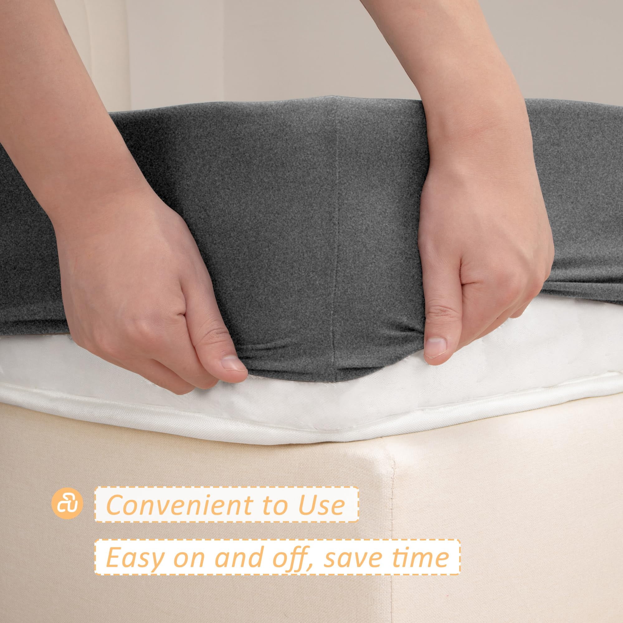 Stretch Jersey Box Spring Cover Wrap Around, Ultra Soft Wrinkle Resistant Bed Skirt Alternative, Queen Queen XL, Breathable Durable White Bedding