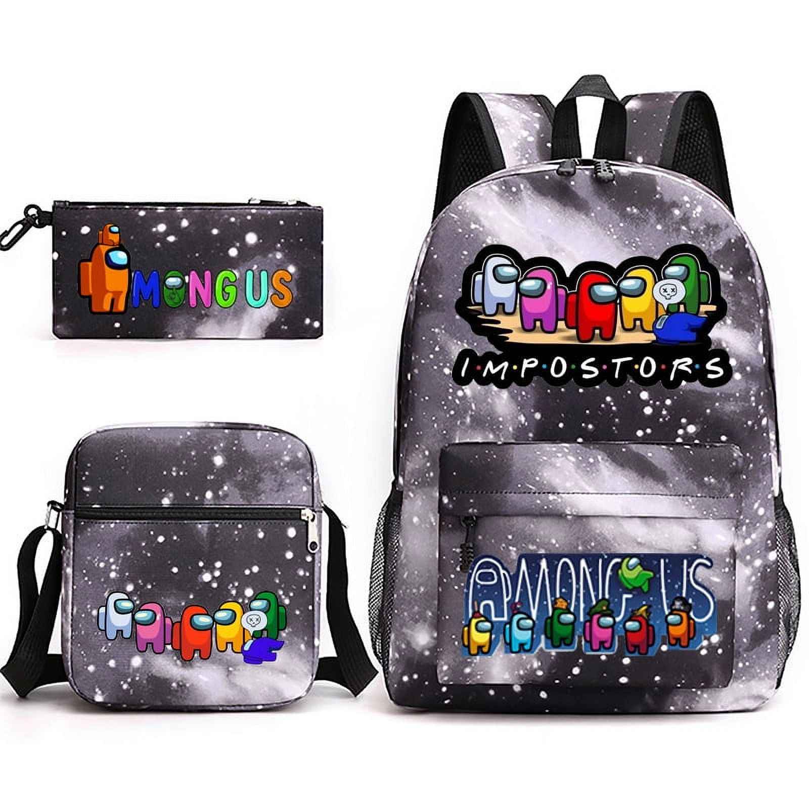 Anime Cute Rucksack Unisex School Backpack Among Us Backpacks Water resistant Bag Backpack Fashion School Bag for School Hiking Travel Gym Camping