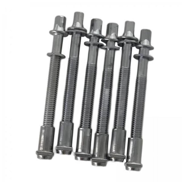 Tornillos para tambor,Tornillos para tambor Tom Varillas de tensión para tambor Herrajes para batería,Kit de batería Tornillos cortos Piezas de instrumentos musicales,Piezas Accesorios