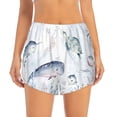 thumbnail image 4 of Lsque Sea Animals Printed Women's Running Shorts with Liner Pockets,Elastic Quick Dry Workout Athletic Gym Yoga Shorts,Womens High Waist Shorts-Medium, 4 of 9