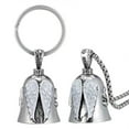 thumbnail image 7 of Luck Riding Bell Motorcycle Guardian Angel Wings Lucky Exorcist Bell Keychain Good Luck Talisman Keyring, 7 of 7