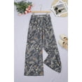 thumbnail image 2 of High-waisted Polyester Women's Camouflage Straight-leg Pants with Drawstring, 2 of 8