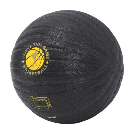 YAHHU Weighted Training Basketball Size 7 (29.5 inches / 75 cm) PU Leather Heavy Trainer Basketball for Men Women Pro Practice Yellow Word 2.8 lbs / 1.3 kg